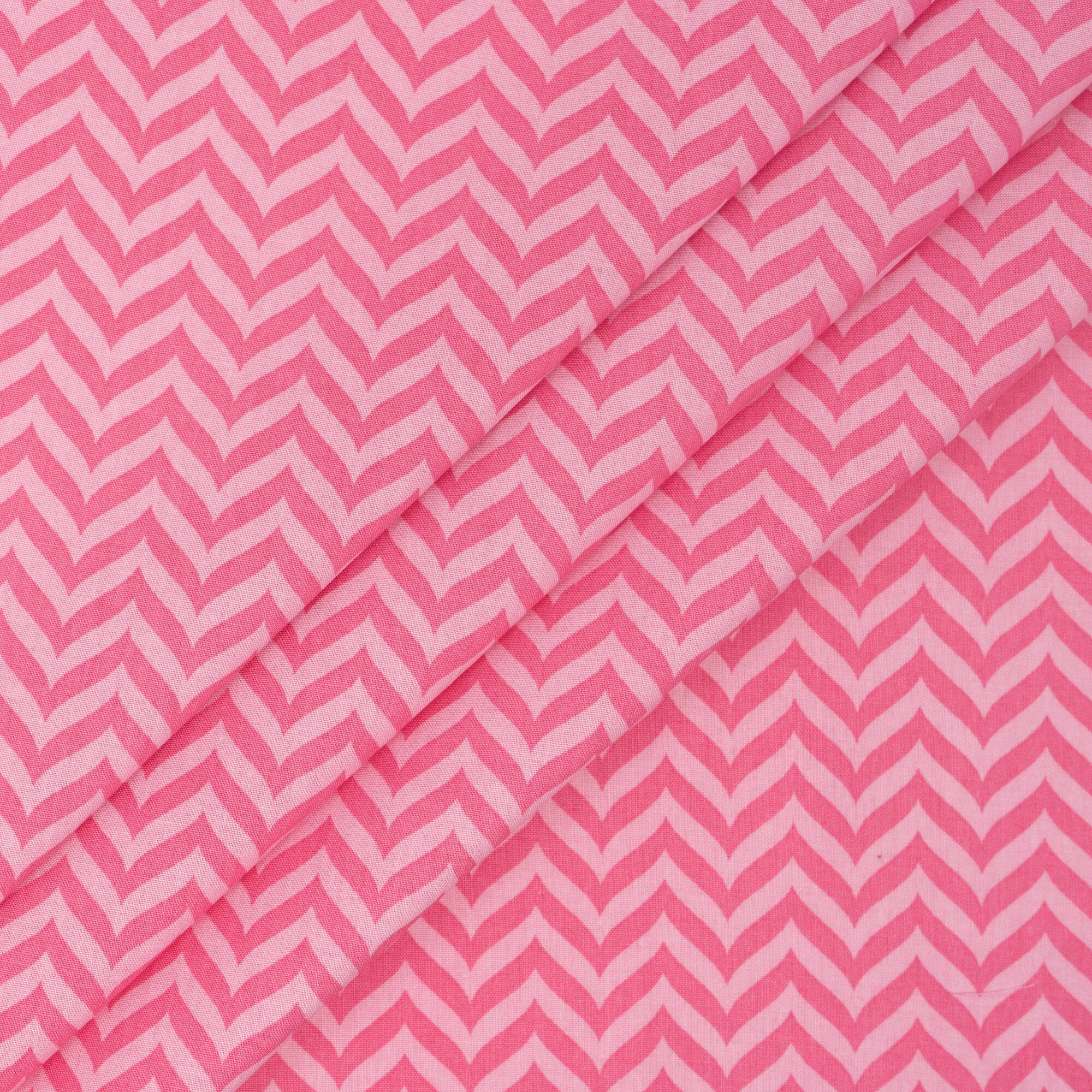 SINGER Pink Green Spring Premium Square Cotton Fabric Bundle